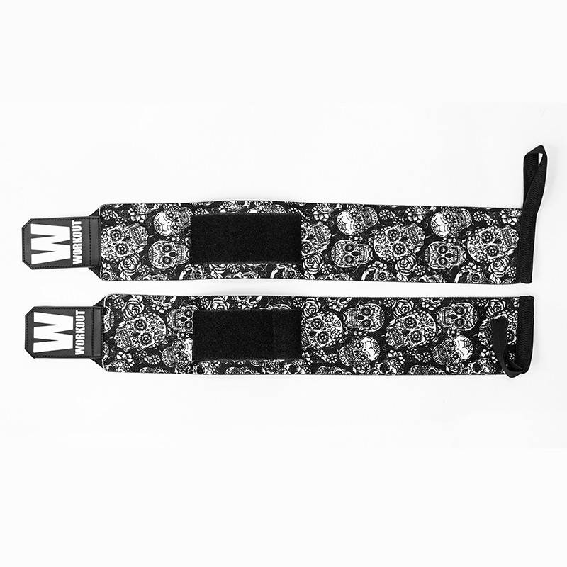 Wrist wraps WORKOUT - skull design