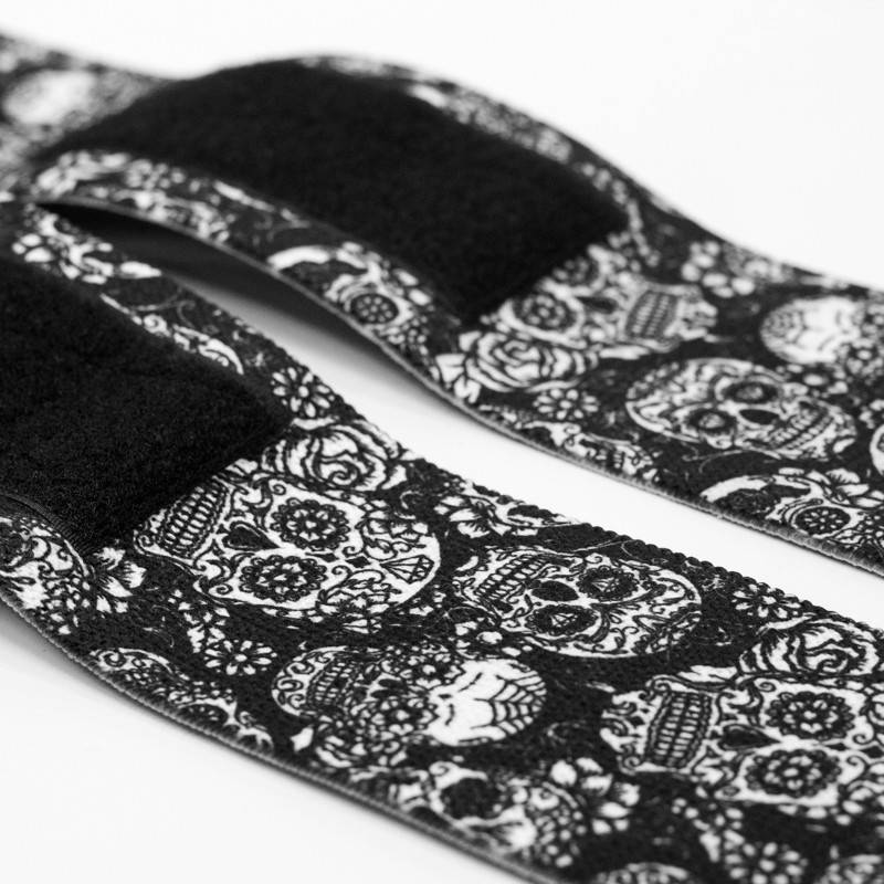 Wrist wraps WORKOUT - skull design