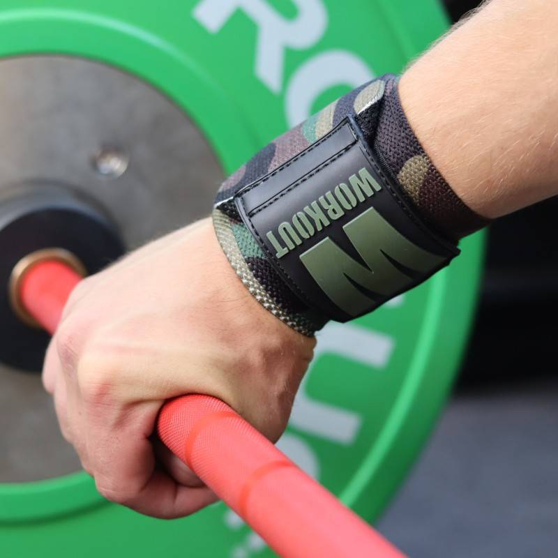 Bandáže zápěstí WORKOUT - zelené camo