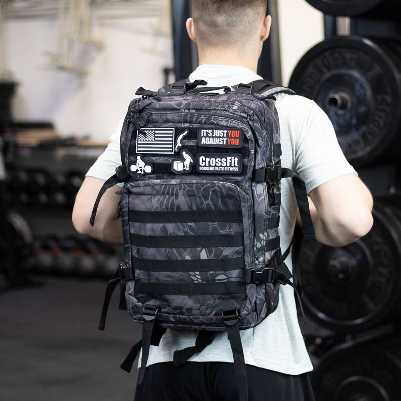 Fitness backpack WORKOUT - grey camo