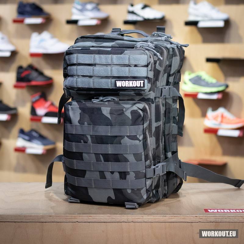 Fitness backpack WORKOUT - grey camo
