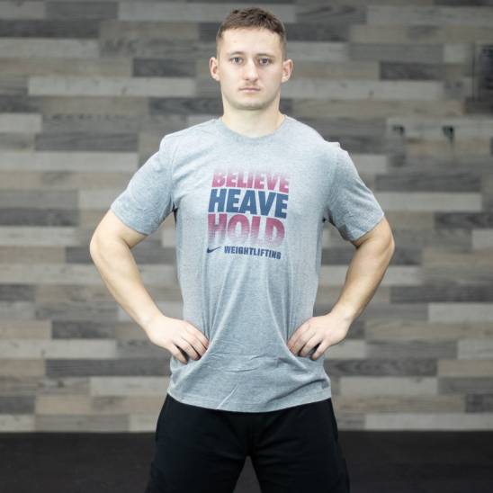 tričko Nike Believe Heave Hold - šedé