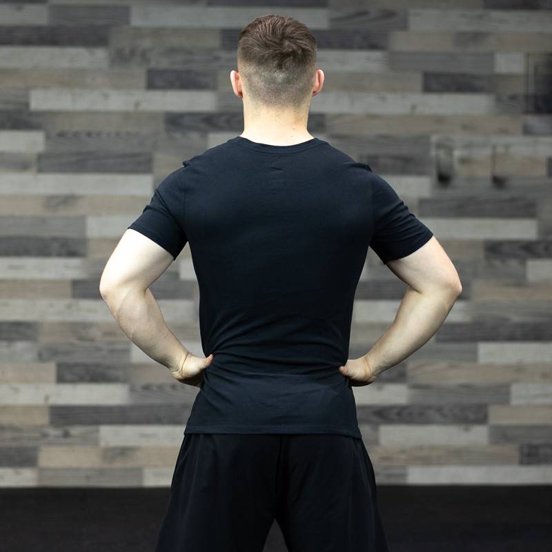 Man T-Shirt Nike Weightlifting Big Swoosh - white/black