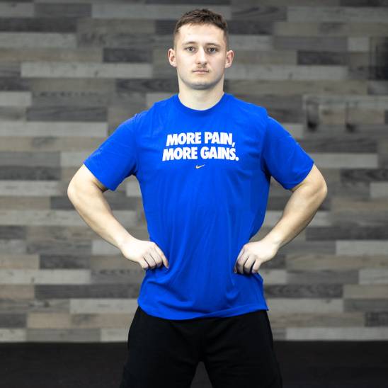 Nike tričko More Pain More Gain - Blue
