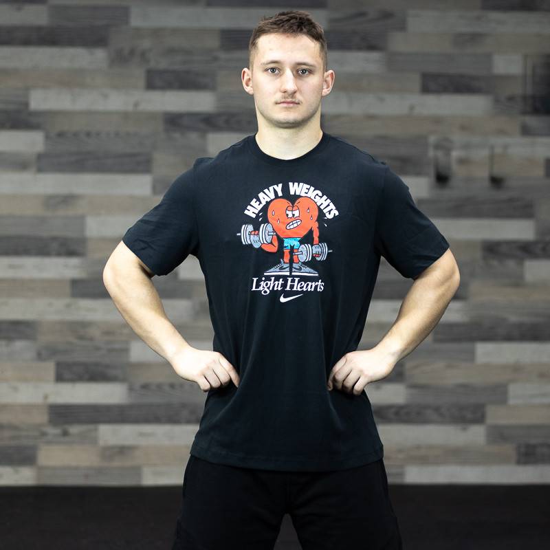 Man T-Shirt Heavy weights Light Hearts - black