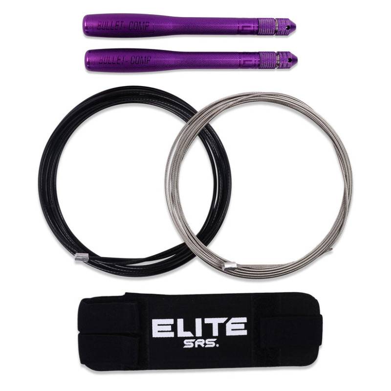 Top bullet comp Elite SRS jump rope - purple (two cables)