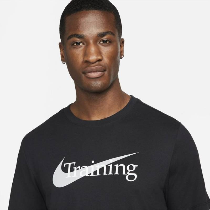 Man T-Shirt Swoosh Training - black