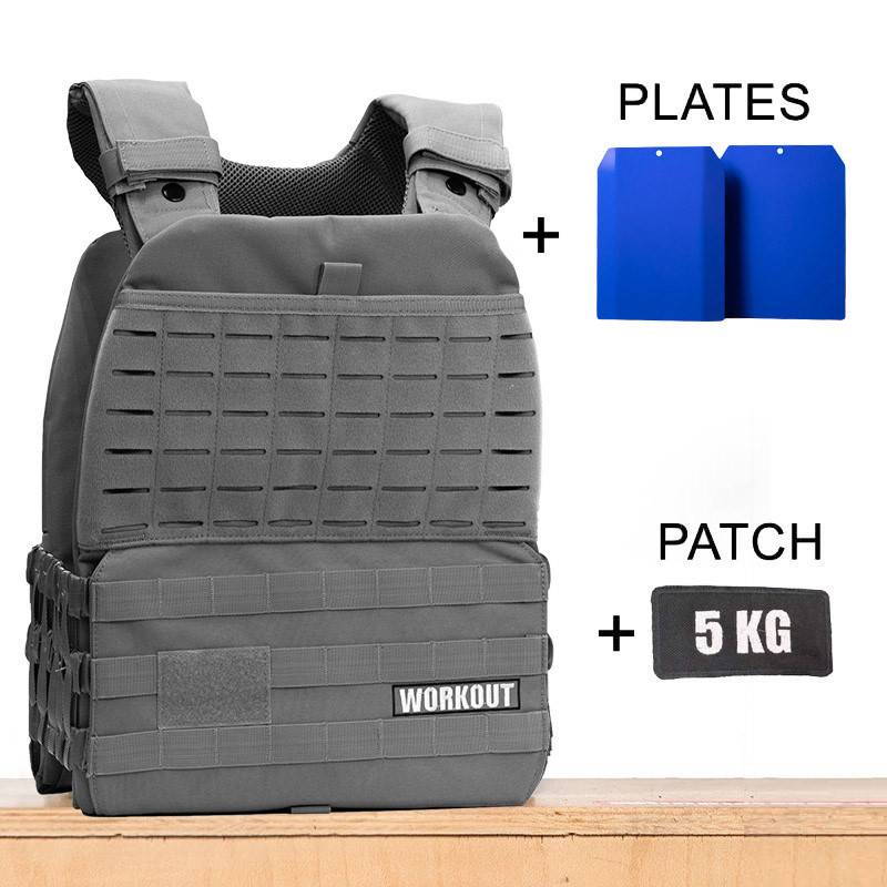 Tactical Plate Weight Vest 5 kg WORKOUT - Grey
