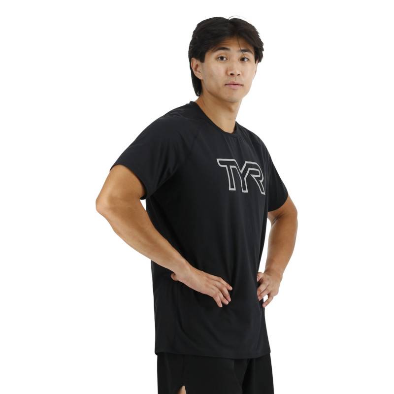 Man T-Shirt TYR Raglan black