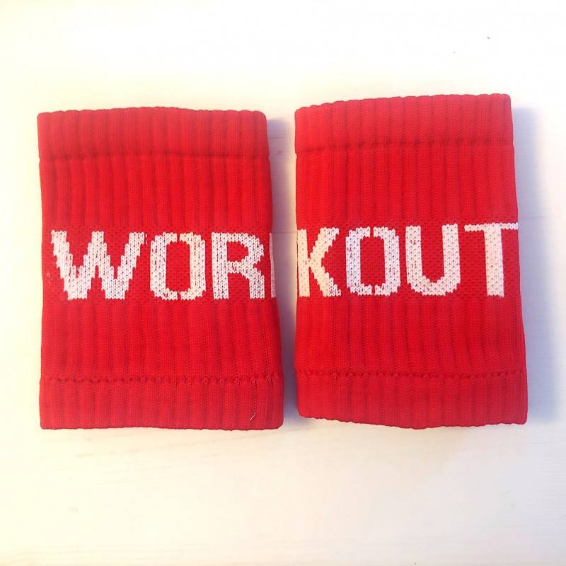 Wrist Bands WORKOUT - red