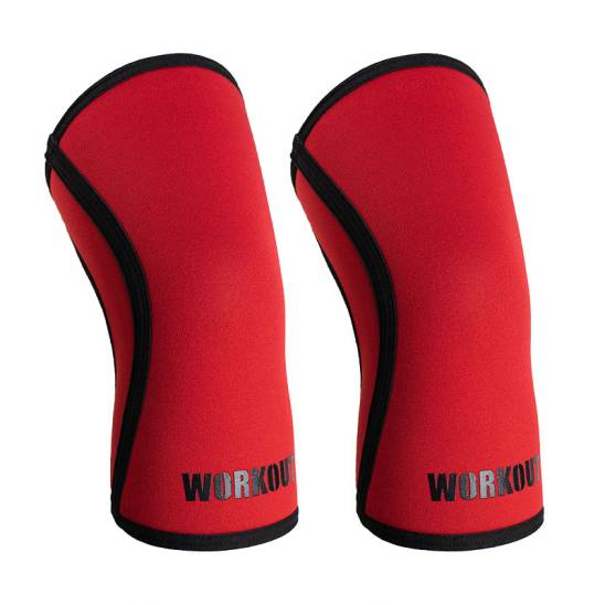 Bandáž kolene WORKOUT 5 mm - pár - červená