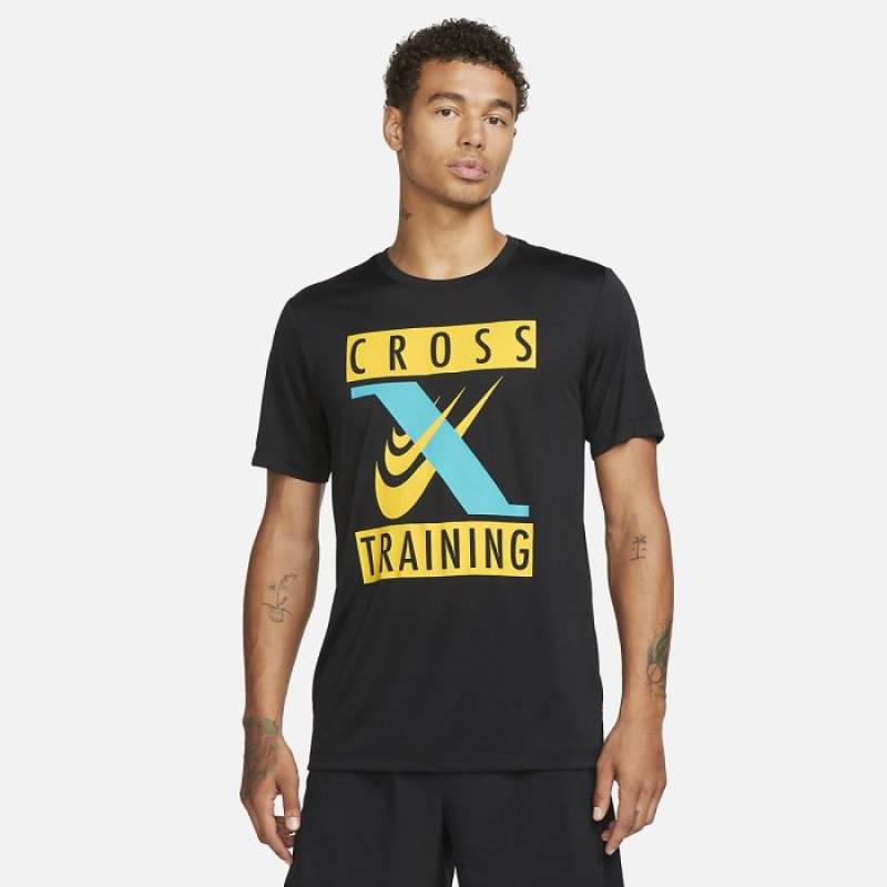 Man T-Shirt Nike Cross Training - schwarz