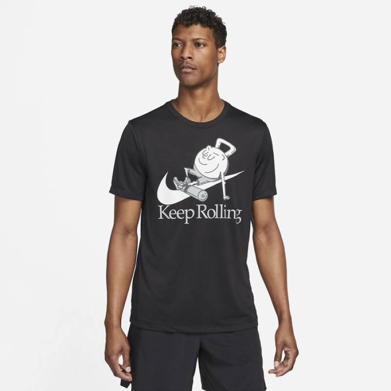 Man T-Shirt Nike Keep Rolling - black