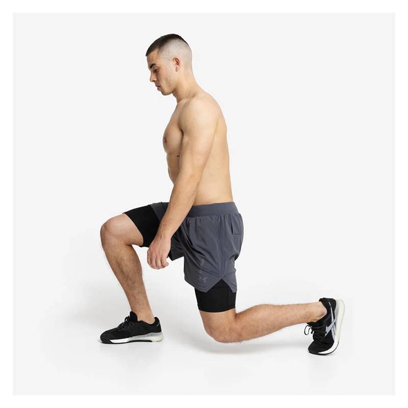 Man Shorts Picsil Premium 2 v 1 compression + Shorts - grey