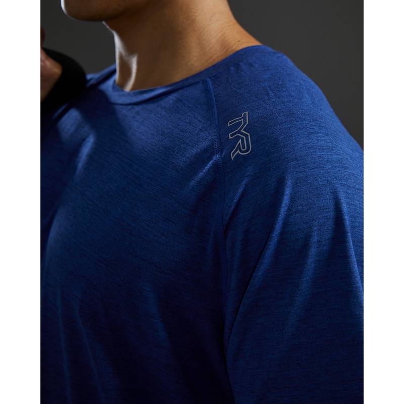 Pánské tričko TYR Raglan Deep Ultramarine