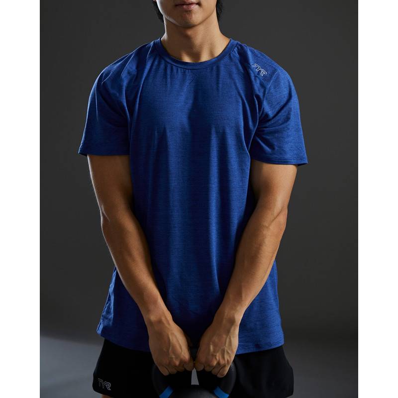 Pánské tričko TYR Raglan Deep Ultramarine