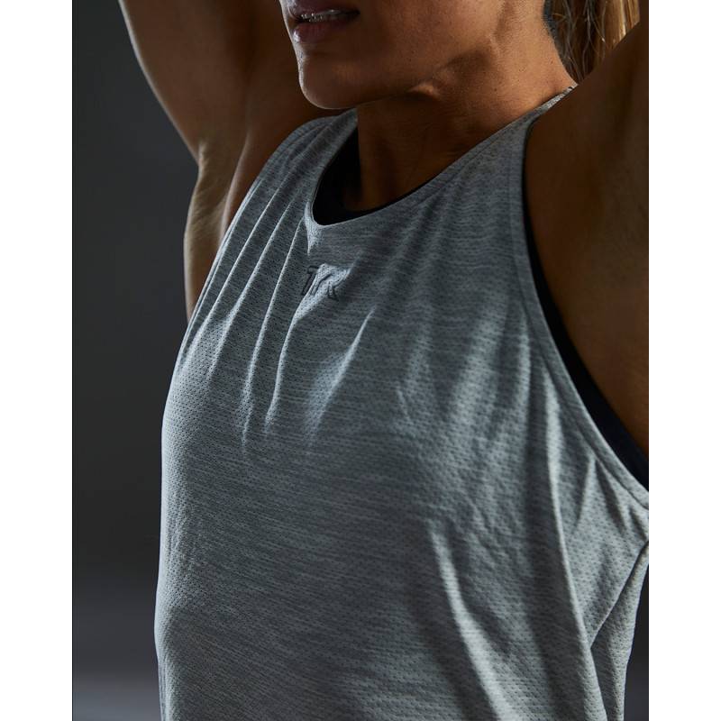 Woman top TYR Airtec Light Heather Grey
