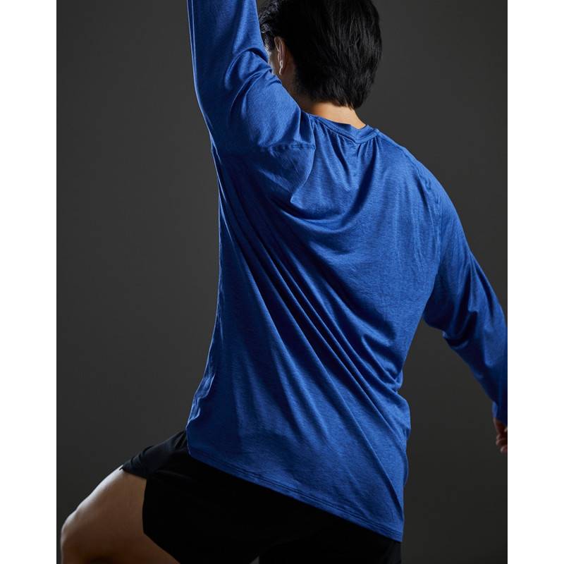 Man T-Shirt TYR ClimaDry Raglan Long Sleeve Ultramarine