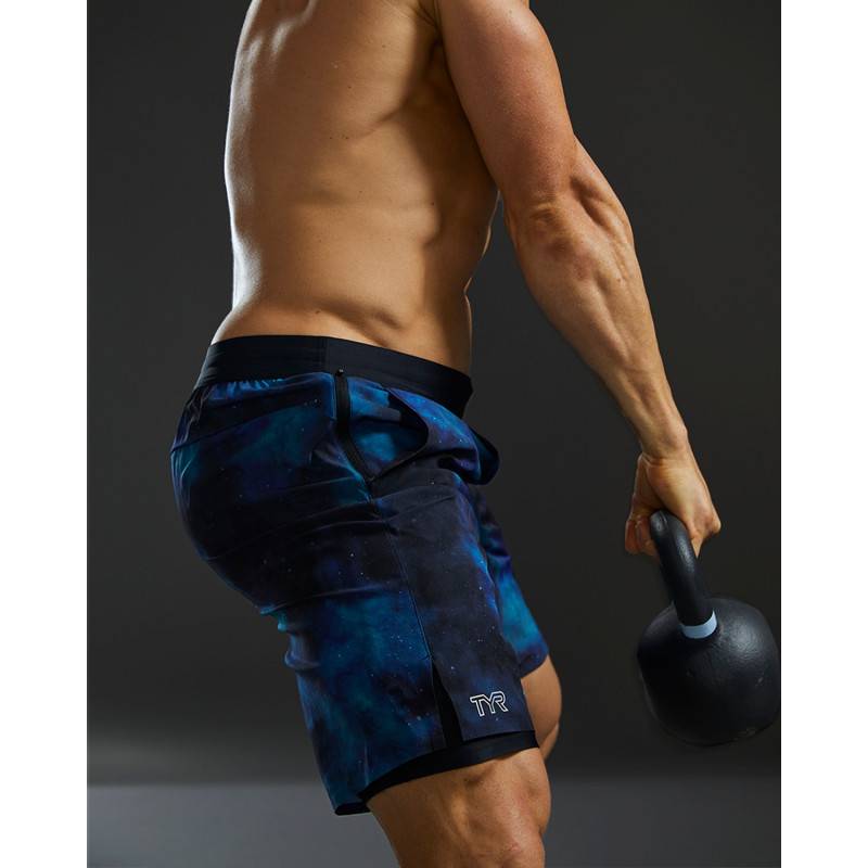 Pánské šortky TYR Hydrosphere 7 Cosmic Night 2in1