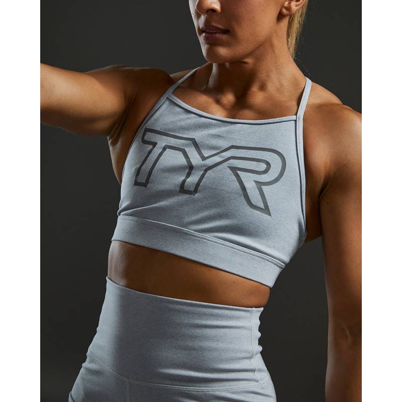 Sportovní podprsenka TYR - Base KINETIC High Neck Grey
