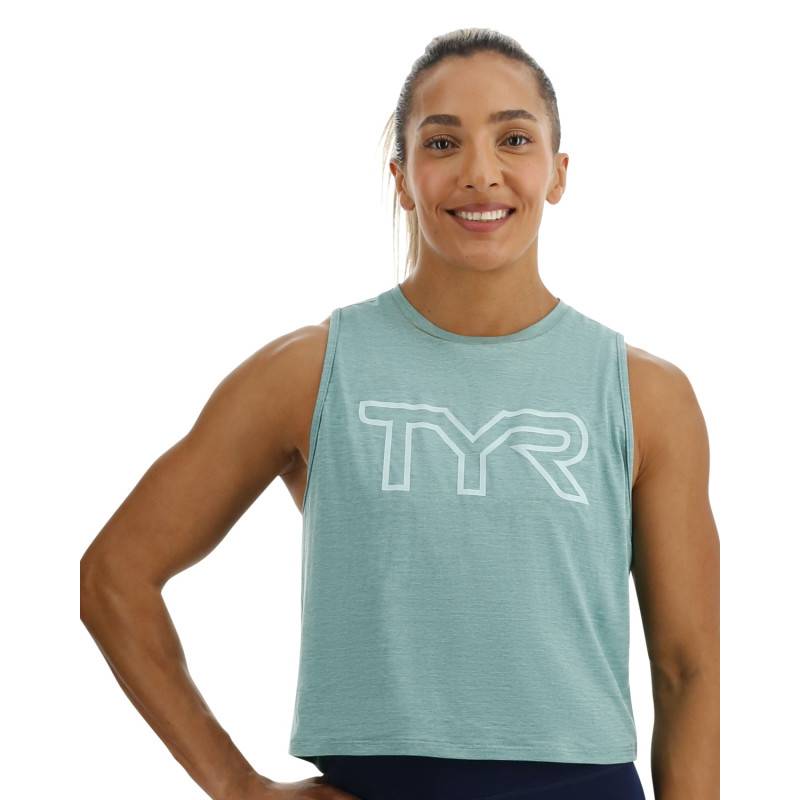Dámský crop top TYR ClimaDry - North Atlantic