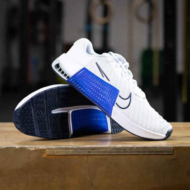 Man Shoes for CrossFit Nike Metcon 9 - white blue
