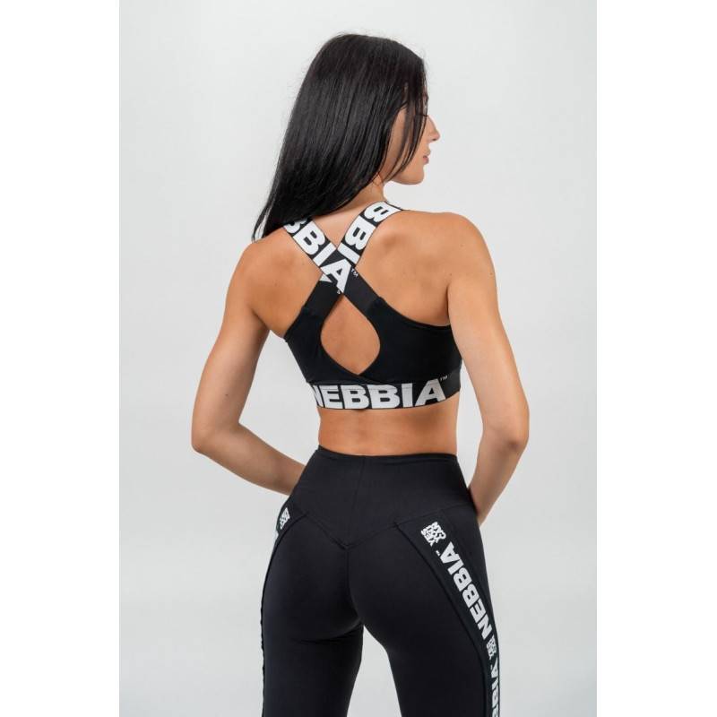 Sports bra with medium support ICONIC 230 Nebbia blue