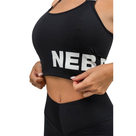 Nebbia Vystužená sportovní podprsenka s vysokou oporou GYM černá