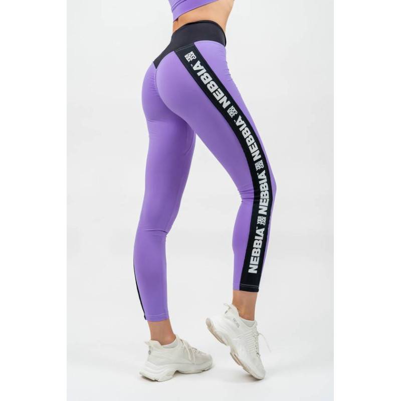 Leggings with high waist ICONIC 209 - purple