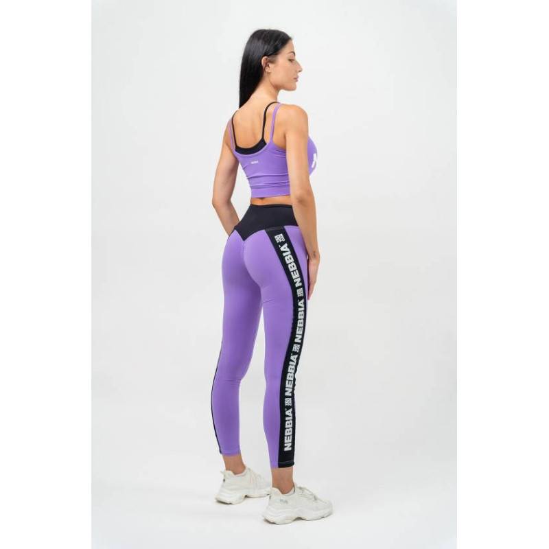 Leggings with high waist ICONIC 209 - purple