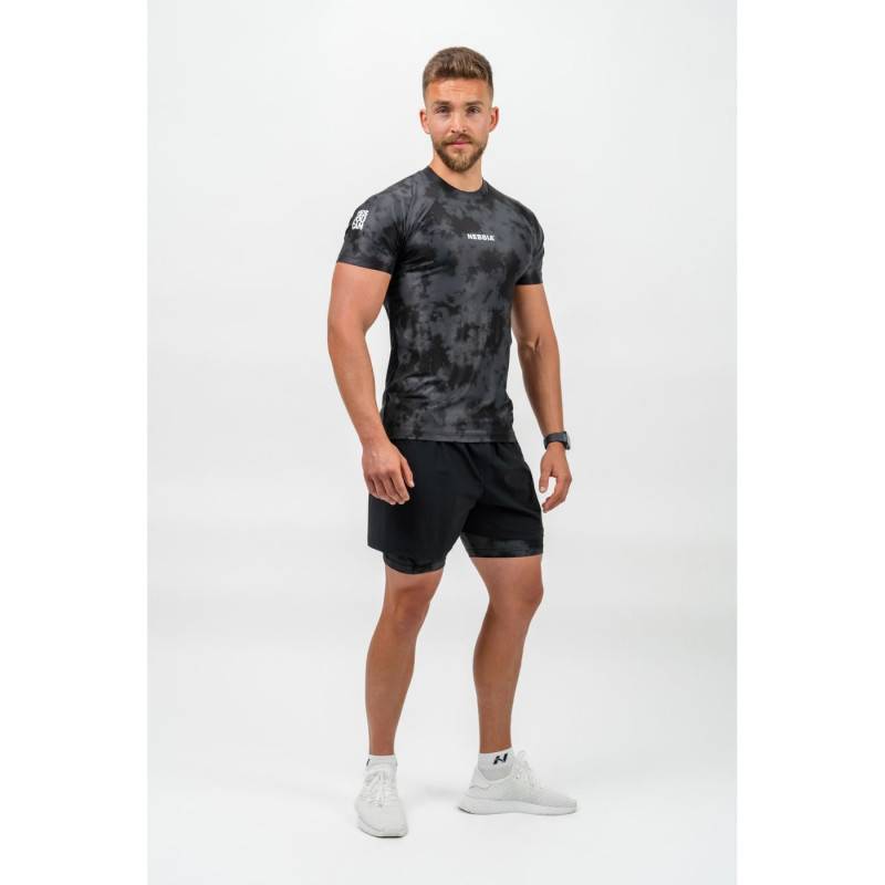 Compression Camouflage T-Shirt Nebbia  MAXIMUM 338 black