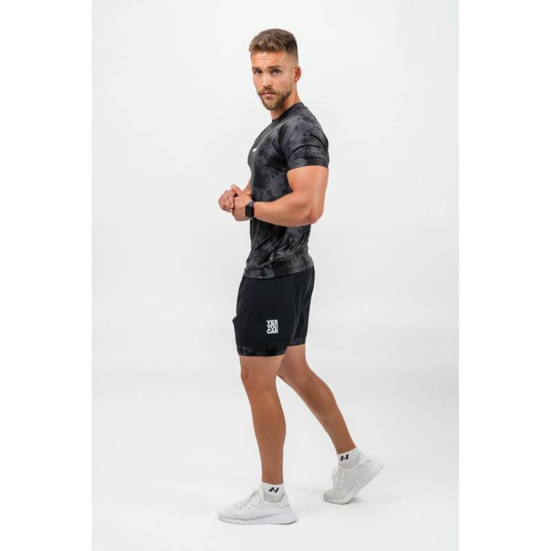 Compression Camouflage T-Shirt Nebbia  MAXIMUM 338 black