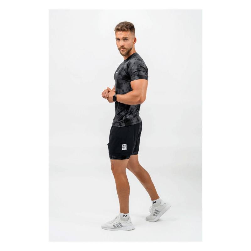 Compression Shorts Nebbia  2in1 with Pockets for Mobile black