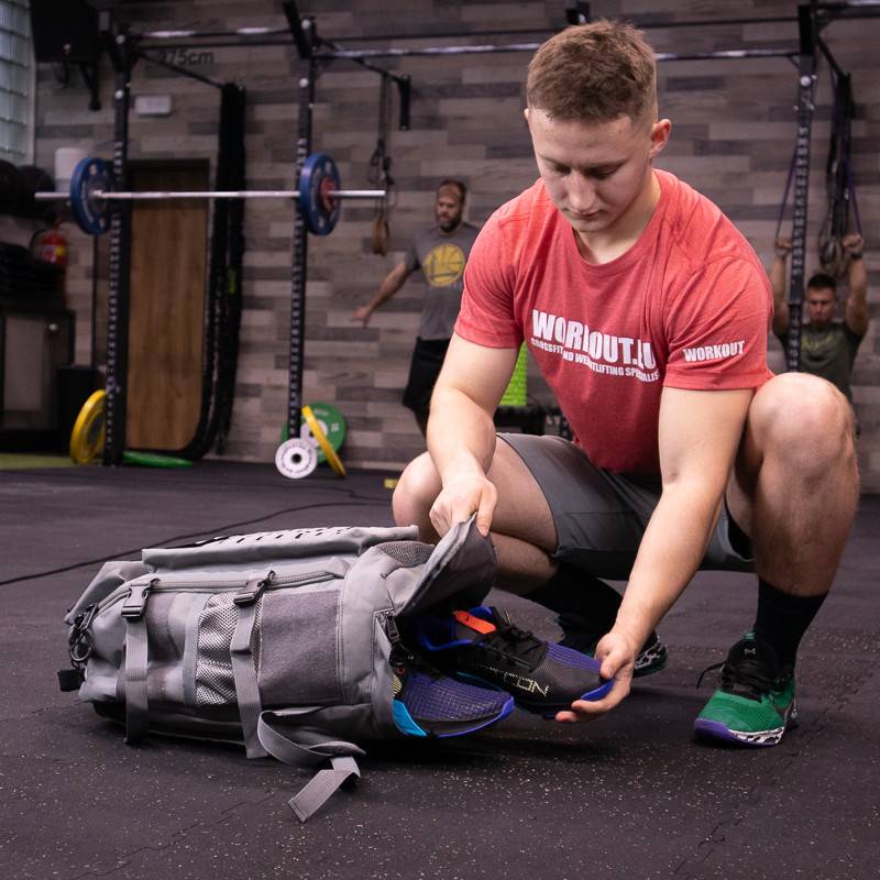 Fitness bag WORKOUT - 30 l - grey ČČK