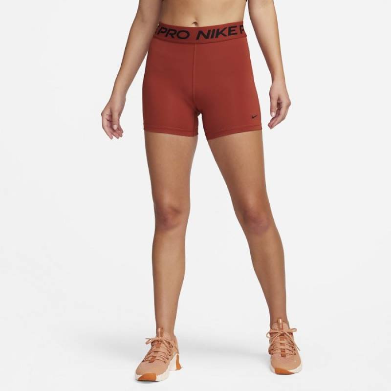 Dámské funkční šortky Nike Pro rugged - orange/black (délka 5 palců)