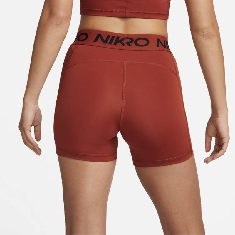 Damen Funktionsshorts Nike Pro rugged - orange/schwarz (5 inch Länge)