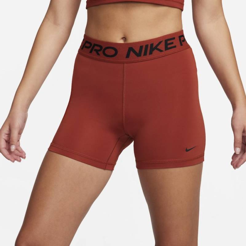 Damen Funktionsshorts Nike Pro rugged - orange/schwarz (5 inch Länge)