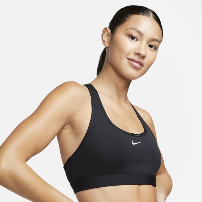Nike Swoosh Sport-BH für Frauen - Schwarz