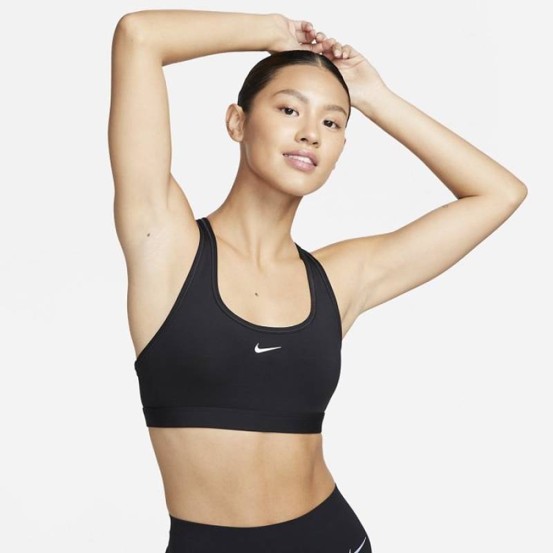 Nike Swoosh Sport-BH für Frauen - Schwarz