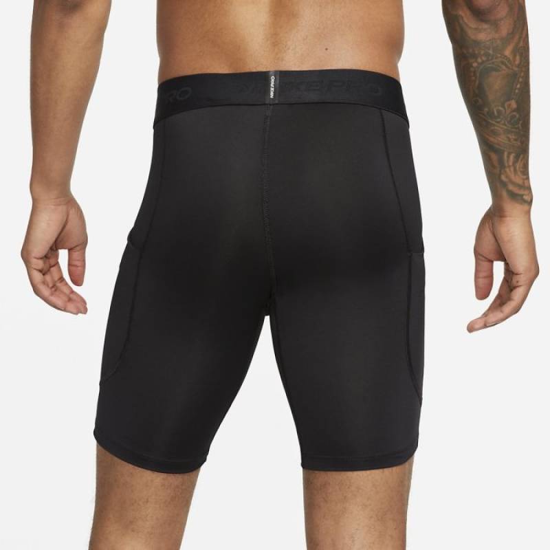 Man lange fitness Shorts Nike Pro schwarz
