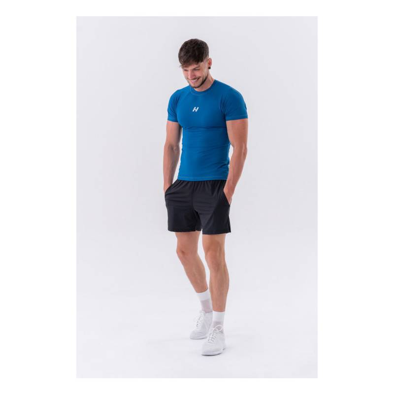 Funktionelles T-Shirt mit schmaler Passform Blau NEBBIA