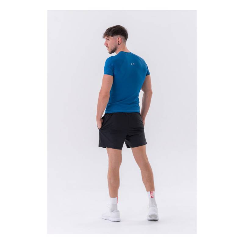 Funktionelles T-Shirt mit schmaler Passform Blau NEBBIA