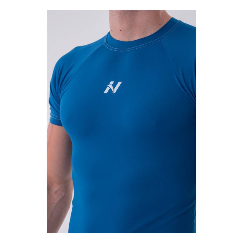 Functional Slim-fit T-shirt Blue NEBBIA