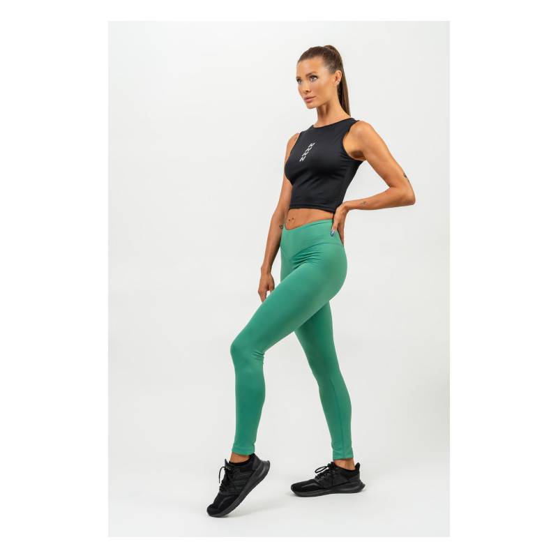 High waisted leggings ELEVATED NEBBIA - green