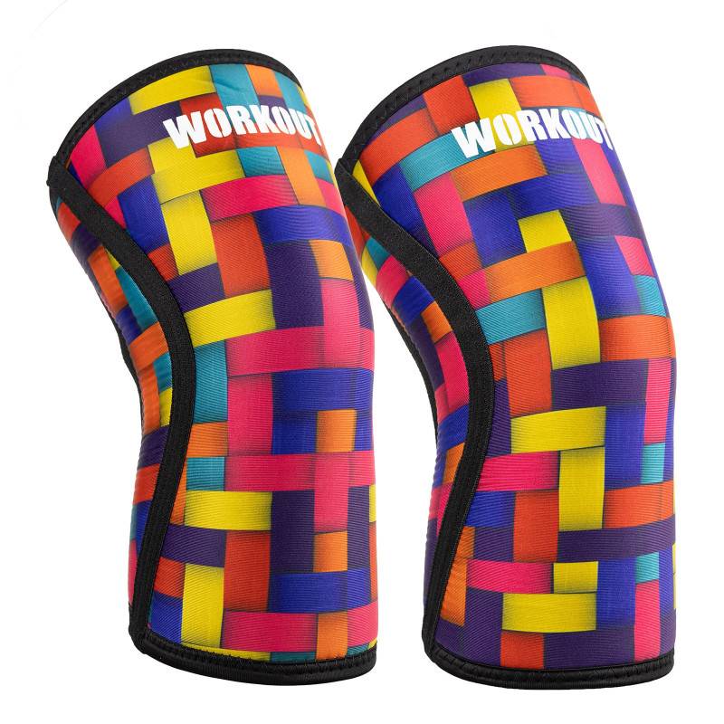 Bandáž kolene WORKOUT 5 mm - pár - multicolor