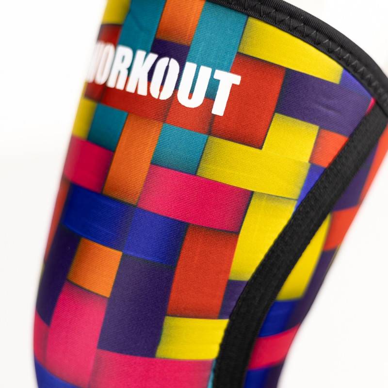 Bandáž kolene WORKOUT 5 mm - pár - multicolor