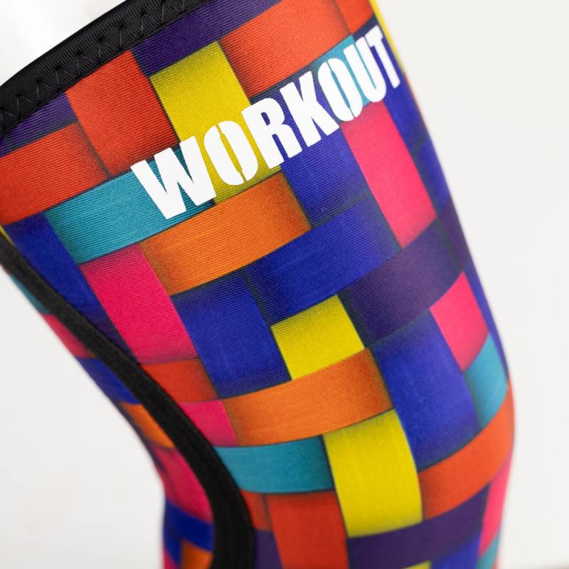 Bandáž kolene WORKOUT 5 mm - pár - multicolor
