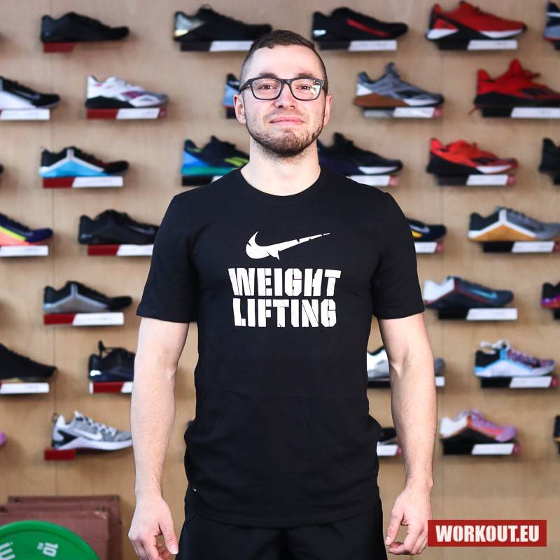 Man T-Shirt Nike Weightlifting - Black/White