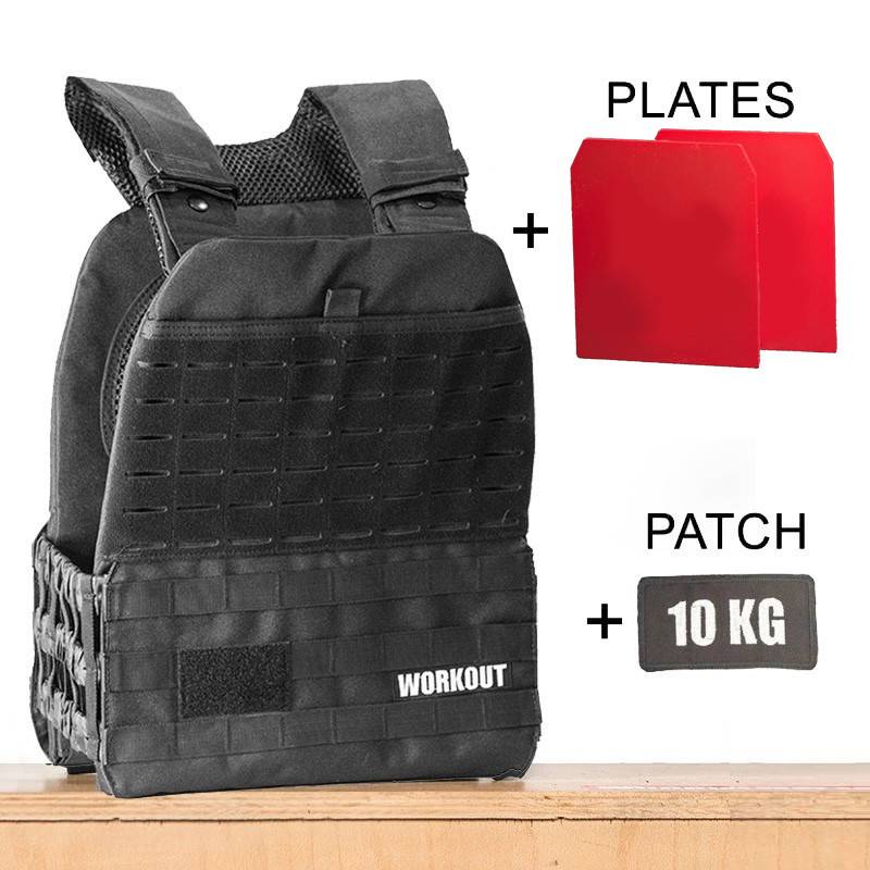 Tactical Plate Weight Vest WORKOUT 10 kg WORKOUT - black