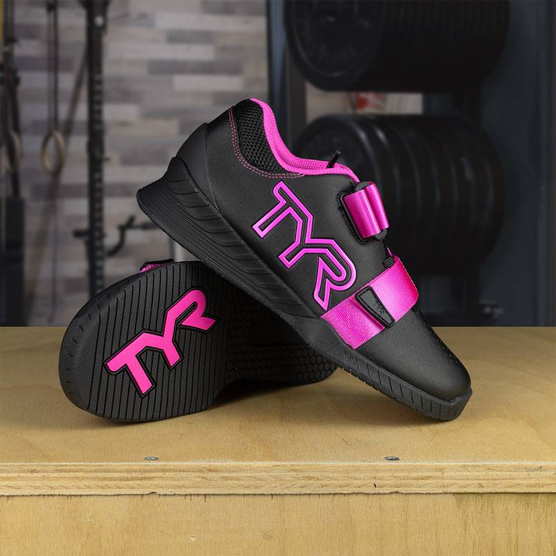 Gewichtheben Schuhe TYR L-1 Lifter - schwarz/rosa